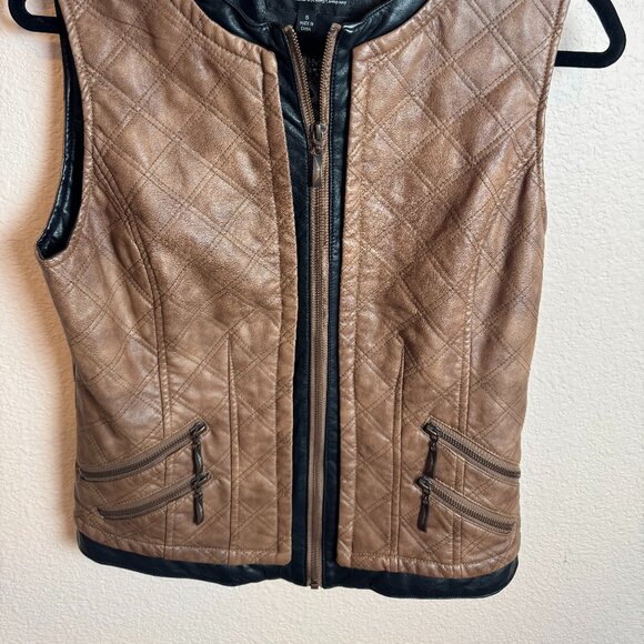 Montanaco Montana Clothing Company Faux Quilted Leather Vest Small - Picture 8 of 9